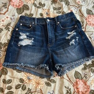 NWOT American Eagle Outfitters Blue Jean Shorts Distressed Cut-Off